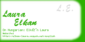 laura elkan business card